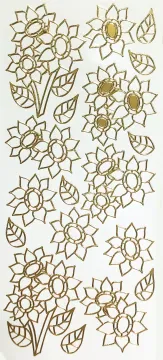 Gold Sunflowers Peel Off Stickers